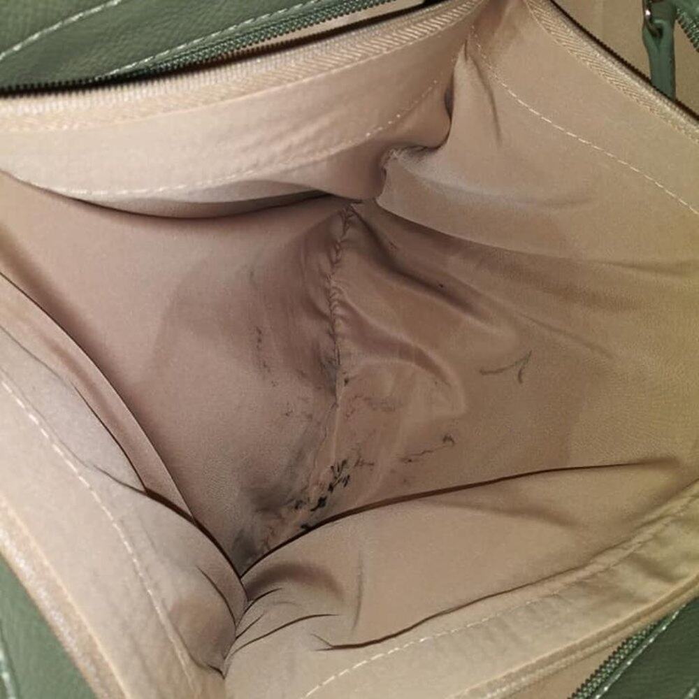 Nine West Green Large Vegan Leather Shoulder Bag Purse - Picture 5 of 5